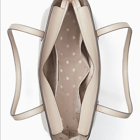 ♠️ KATE SPADE WARM BEIGE MARLEE TOTE WITH PINEAPPLE 🍍 - Picture 7 of 7
